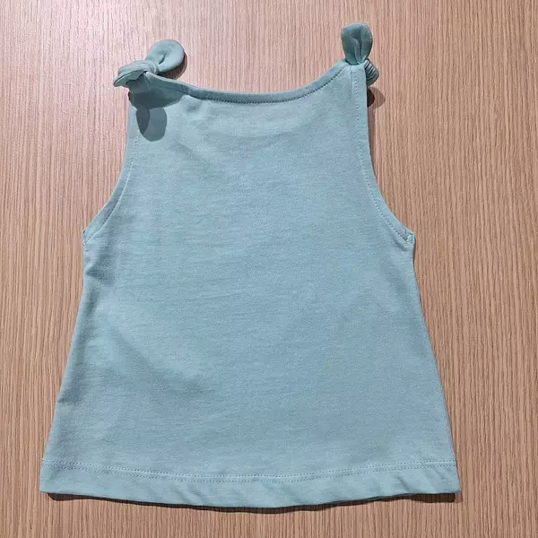 Blusa Verde Menta Con Moños.